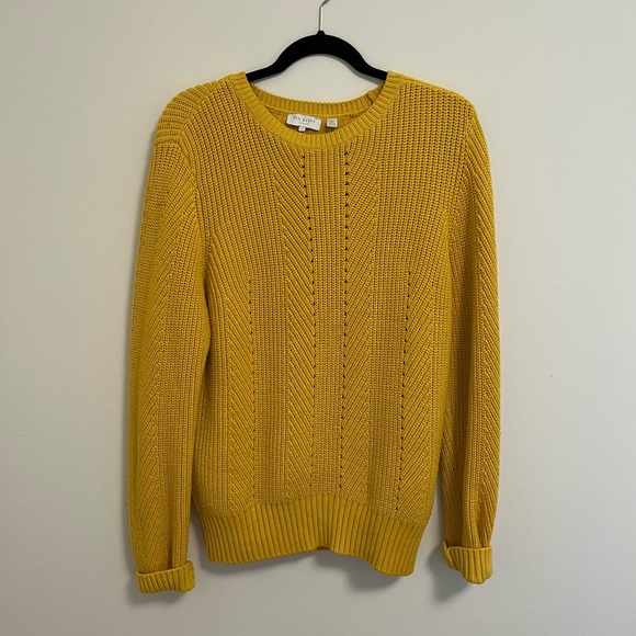 Ted Baker Hendrik Knit Crewneck Sweater in Yellow, Size 4 (Large) - Picture 12 of 16